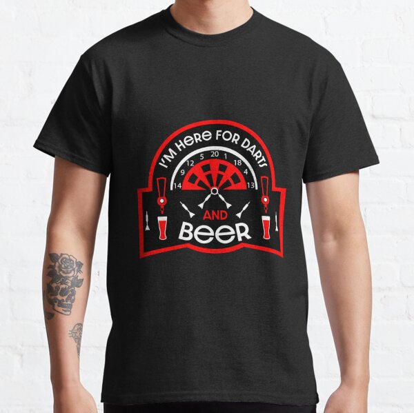 Keep Calm And Play Printed Top Black Top Party Tee Festival Top Dad Gift Black Tshirt Gift For Him Unisex Clothing Darts Gift