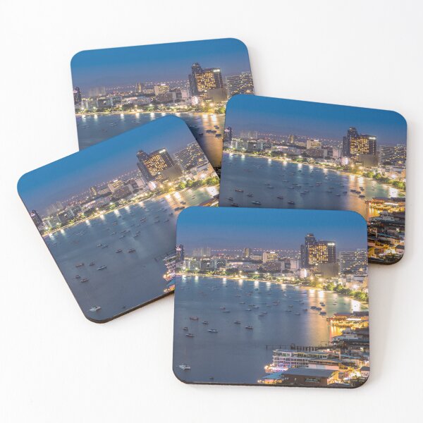 Item preview, Pattaya cityscape night view along the waterfront designed and sold by WorldScenery.