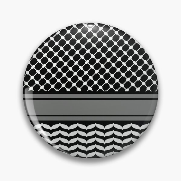 Item preview, Palestinian Keffiyeh Black and White - كوفية  فلسطينية  designed and sold by ArabicMerch.