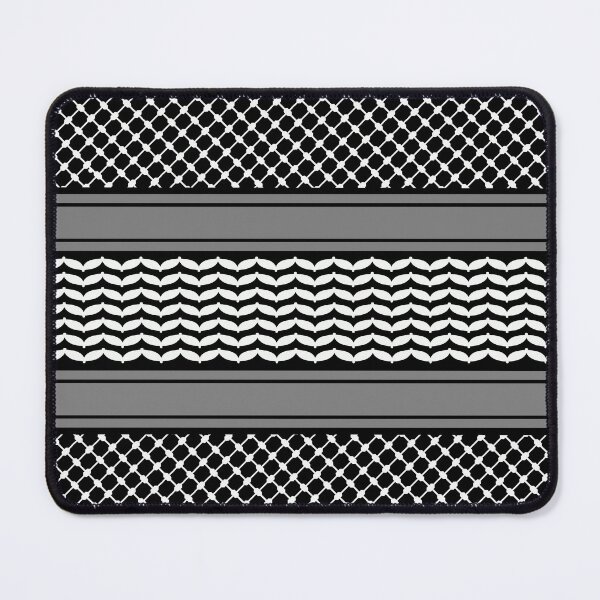 Item preview, Palestinian Keffiyeh Black and White - كوفية فلسطينية designed and sold by ArabicMerch.