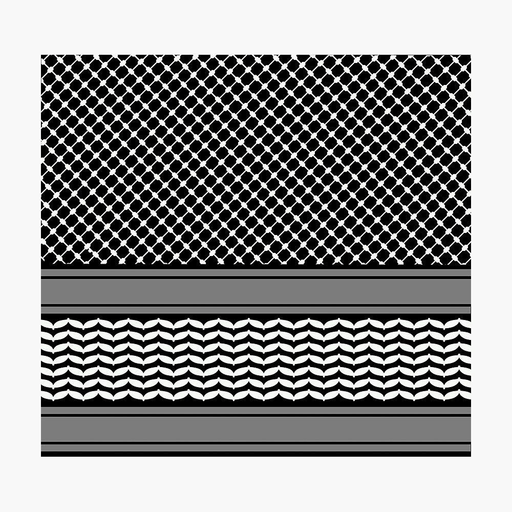Palestinian keffiyeh checkered scarf seamless Vector Image