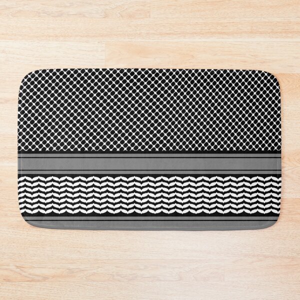 Item preview, Palestinian Keffiyeh Black and White - كوفية  فلسطينية  designed and sold by ArabicMerch.