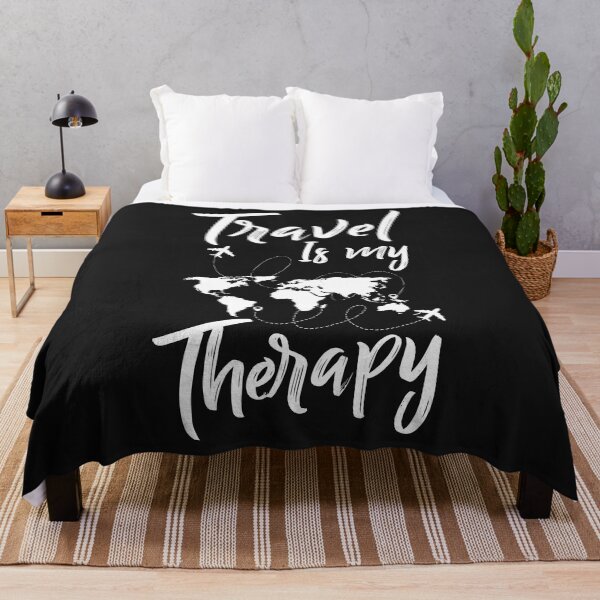 Item preview, Travel is my therapy Graphic T-Shirts - Cool Short Sleeve Graphic Tees, World Traveler Tee by Travel is Life designed and sold by Luckydoe1.