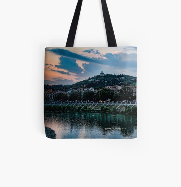 Hillside above Verona, Italy All Over Print Tote Bag