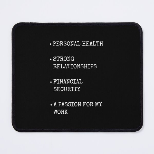 Item preview, Personal health, Strong relationships, Financial security, A passion for my work designed and sold by successmom.