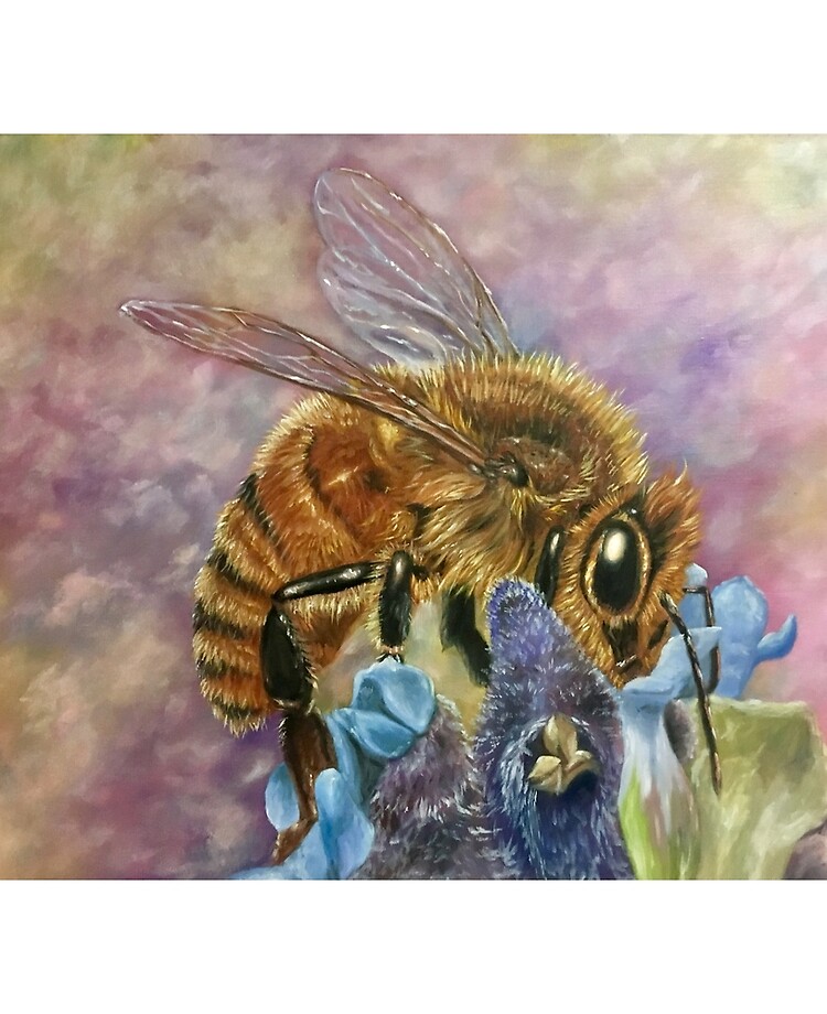 Bee, Bee Art, Bee Painting, Bumblebee, Honeybee, Bee On Flower