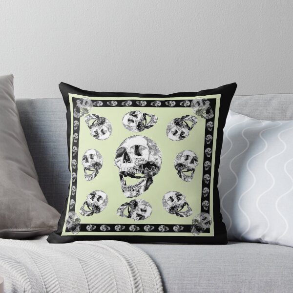 Item preview, Skull calming mint green and black_7d designed and sold by SueKnox.