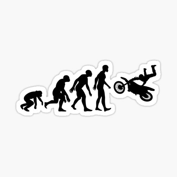 Motorcycle Evolution Stickers for Sale