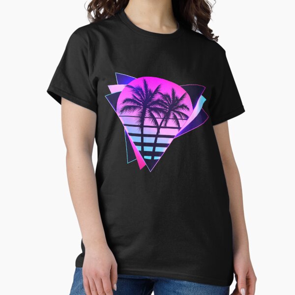Aperçu de l'œuvre Coucher de soleil esthétique rétro des années 80 Miami Neon Vaporwave créée et vendue par amos20111.