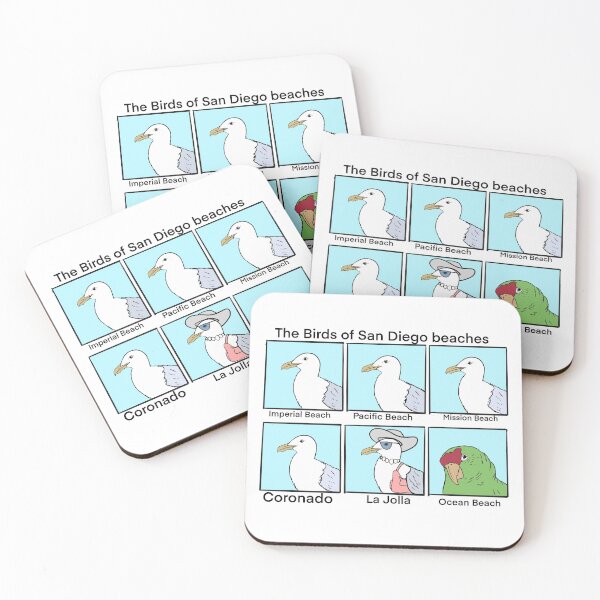 Item preview, Types of San Diego beach birds designed and sold by Manalopangaea.
