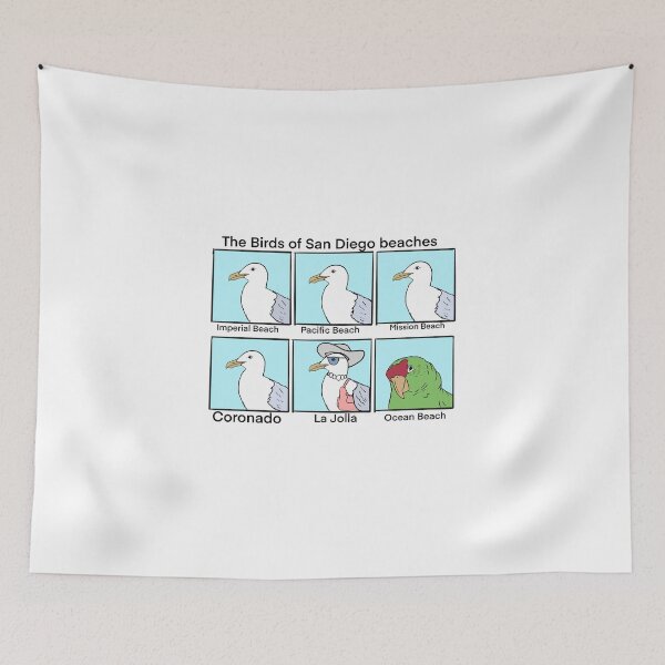 Item preview, Types of San Diego beach birds designed and sold by Manalopangaea.