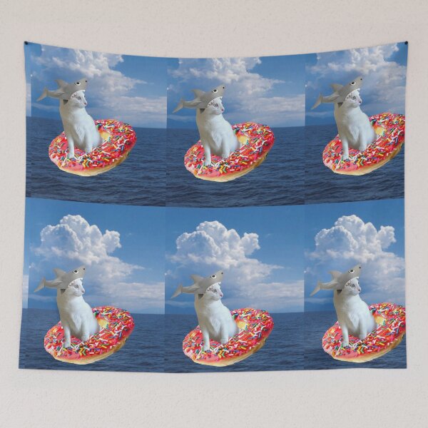 Item preview, donut shark cat designed and sold by taco-elgato.
