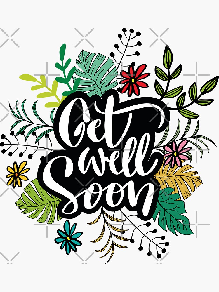 Get Well Soon Gifts for Women - Funny Flowers Sticker for Sale by  design880