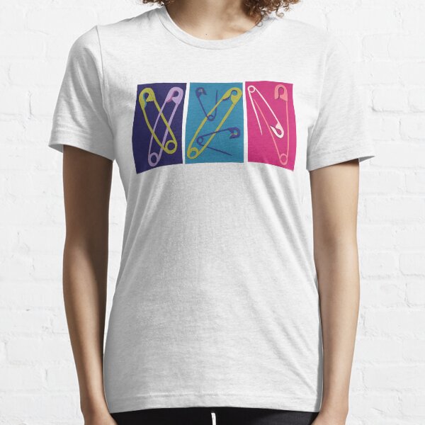 Multiple Safety Pins - Teal, Purple, and Pink Essential T-Shirt