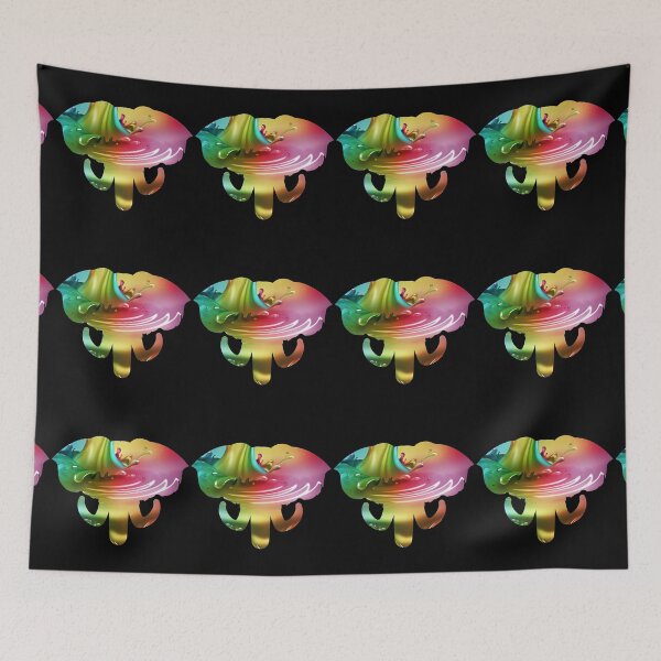 Item preview,  Colourful Rainbow Elephant Head Silhouette | Multicolored Rainbow Elephant Silhouette Ornate Black designed and sold by Rainbows Rock.