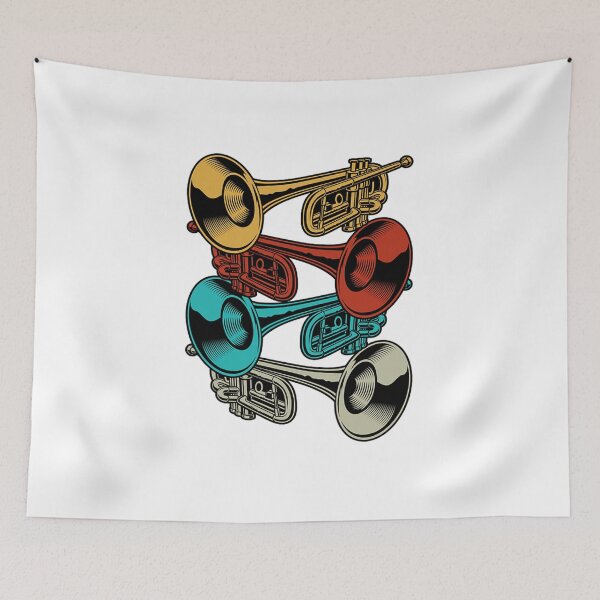 Item preview, trumpet retro instrument band musicians designed and sold by Arjunraveen.