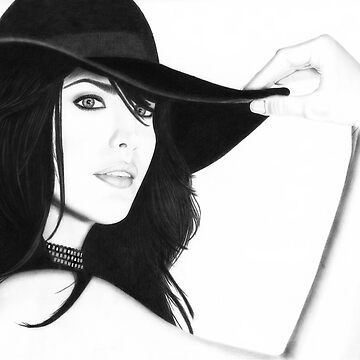 Artwork thumbnail, STYLE Pencil Drawing of Liv with Hat by Inma Vassar