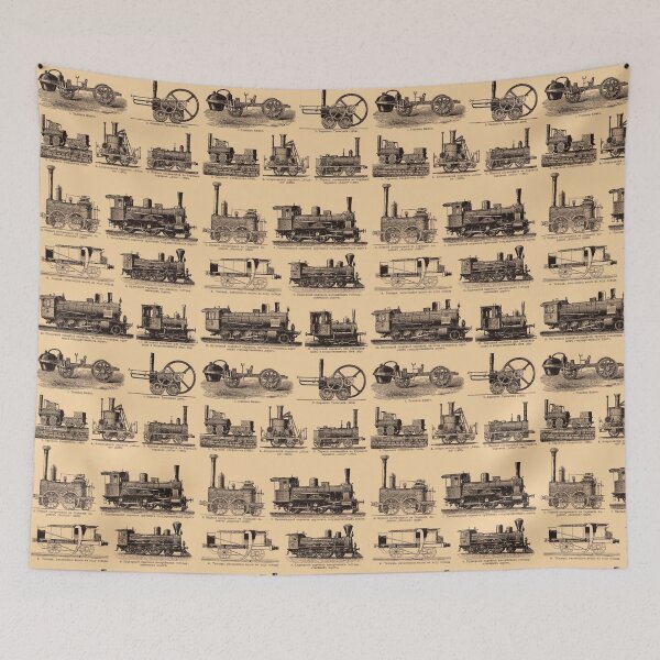 Item preview, Vintage retro steam old trains poster backpack designed and sold by Nishad4.
