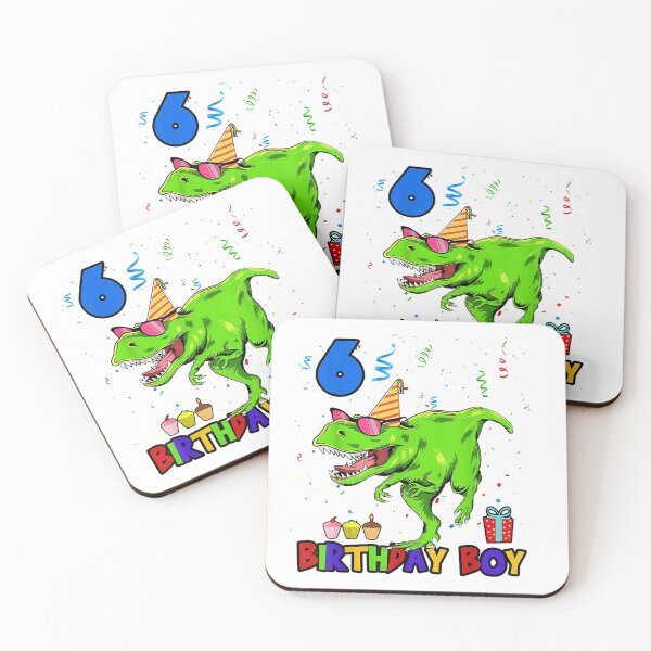 Item preview, Dinosaur Kids 6th Birthday Boy Six Years Old T-Shirt designed and sold by AnnLomachenko.