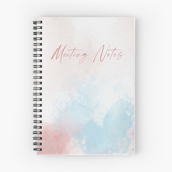 Item preview, Meeting Notes: Cute Pastel Pink and Blue Watercolor Marble designed and sold by Merchking1.