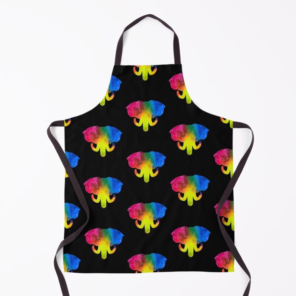 Item preview, Colourful Rainbow Elephant Head Silhouette | Multicolored Rainbow Elephant Silhouette Ornate Black designed and sold by Rainbows Rock.