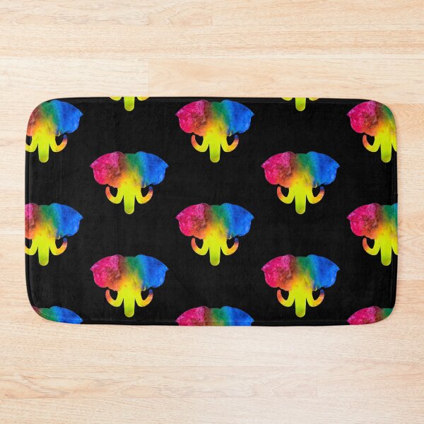 Item preview, Colourful Rainbow Elephant Head Silhouette | Multicolored Rainbow Elephant Silhouette Ornate Black designed and sold by Rainbows Rock.