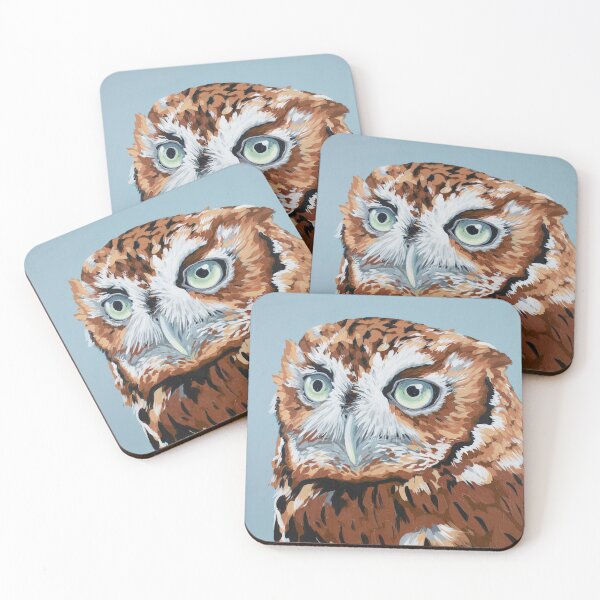 Item preview, Eastern Screech Owl Portrait (Red Morph) designed and sold by LauraWolfArtist.