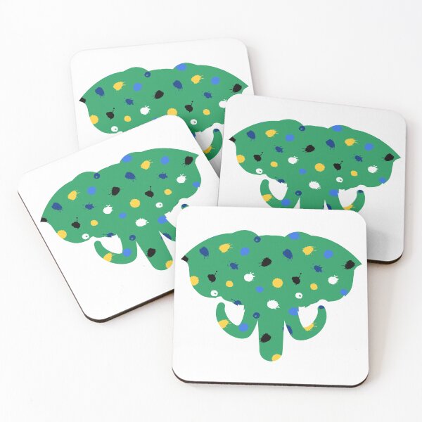 Item preview, Colourful Rainbow Elephant Head Silhouette | Multicolored Rainbow Elephant Silhouette Ornate White designed and sold by Rainbows Rock.