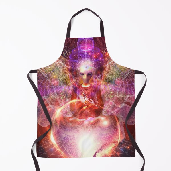 Item preview, Zen Alien Meditating Trippy Glitch designed and sold by Mystikos Art.