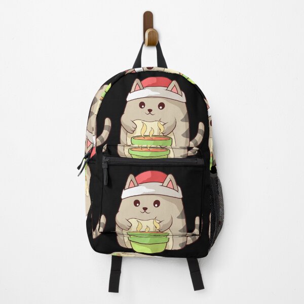 Item preview, Kawaii cat in a hat eats soup from a bowl designed and sold by MagicStrawberry.