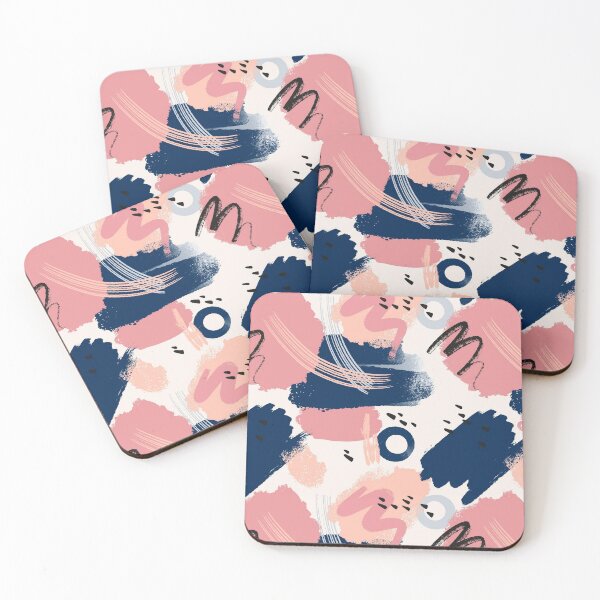 Item preview, Beautiful Pink and Gray Abstract Brushstrokes designed and sold by pugmom4.
