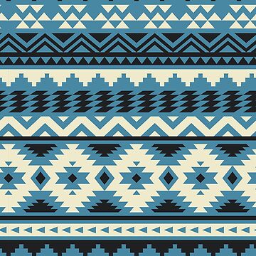 Aperçu de l'œuvre sarcelle tribal amérindien de HarrioBend