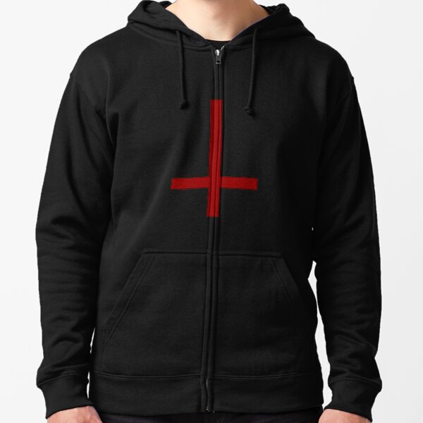 inverted cross moletom com capuz
