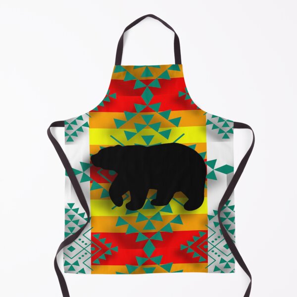Item preview, White / Turquoise Native Bear Print designed and sold by JMWCD.