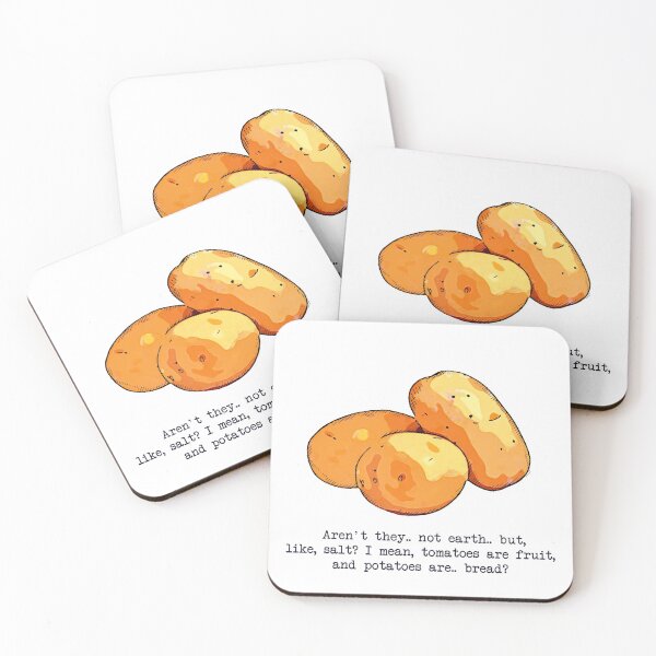 Item preview, Aren't they not earth, but like salt? I mean tomatoes a fruit and potatoes are bread? - Peep Show designed and sold by Bobby Shaftoe.