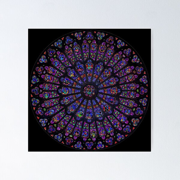 Vintage Notre Dame Rose Window authentic puzzle