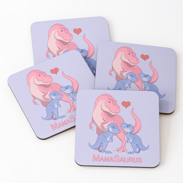 Item preview, MamaSaurus Mother & Twin Baby Boy T-Rex Dinosaurs designed and sold by csforest.