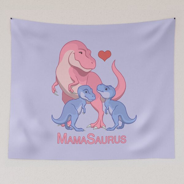 Item preview, MamaSaurus Mother & Twin Baby Boy T-Rex Dinosaurs designed and sold by csforest.