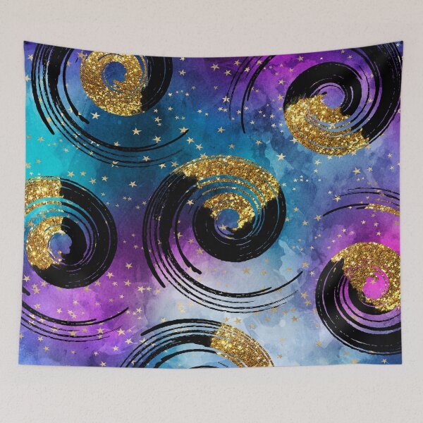 Item preview, Galaxy Spiral Glitter designed and sold by storyboxdesigns.