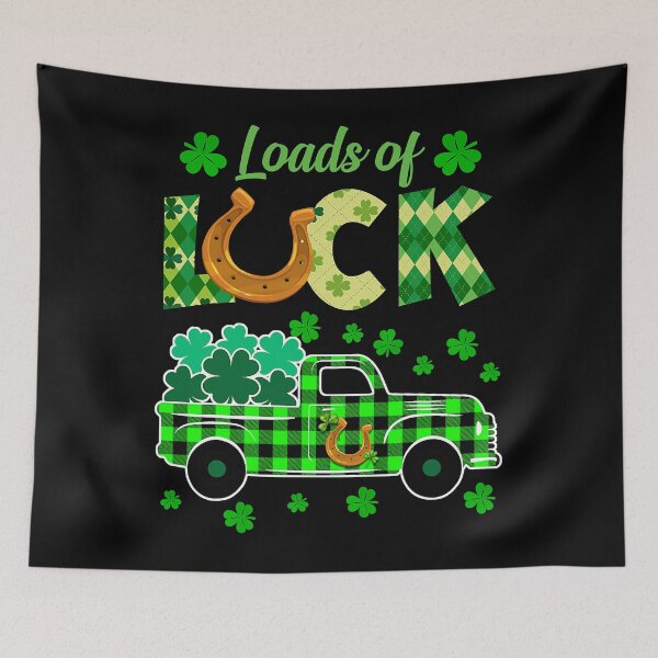 Item preview, Loads Of Luck Truck Buffalo Plaid Shamrock St Patrick_s Day designed and sold by MichaelZaloga.