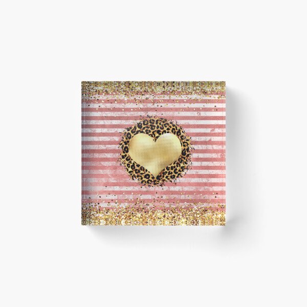 Item preview, Gold Foiled Heart Leopard designed and sold by storyboxdesigns.