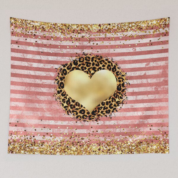 Item preview, Gold Foiled Heart Leopard designed and sold by storyboxdesigns.