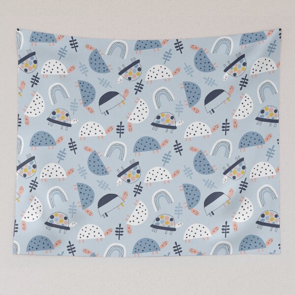 Item preview, Abstract Turtles On Blue  designed and sold by MignonBeauty.
