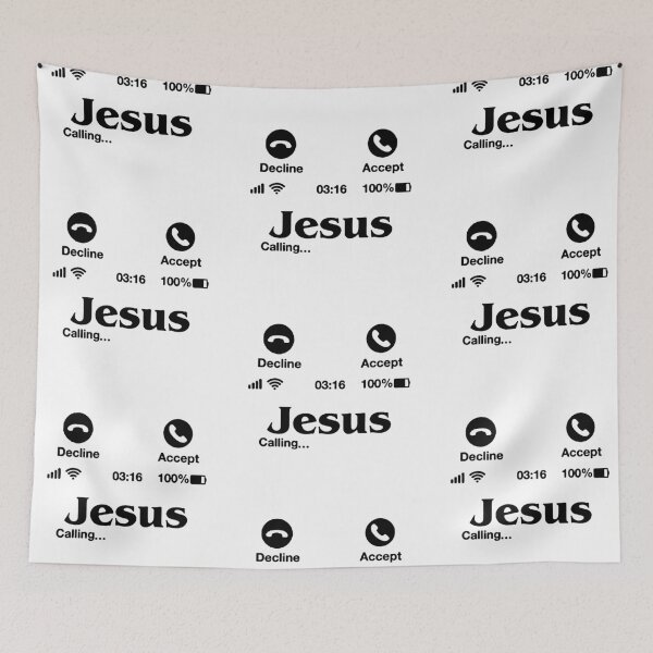 Item preview, Jesus is calling Love Jesus Got Jesus boyfriend Cool Mountain Gift Premium Apparel Funny Holiday Xmas designed and sold by DesignByHeartUK.