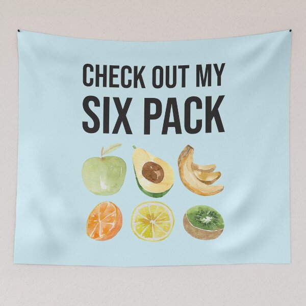 Item preview, Check Out My Six Pack Fruit Funny Fitness Quote designed and sold by NatureGlow.