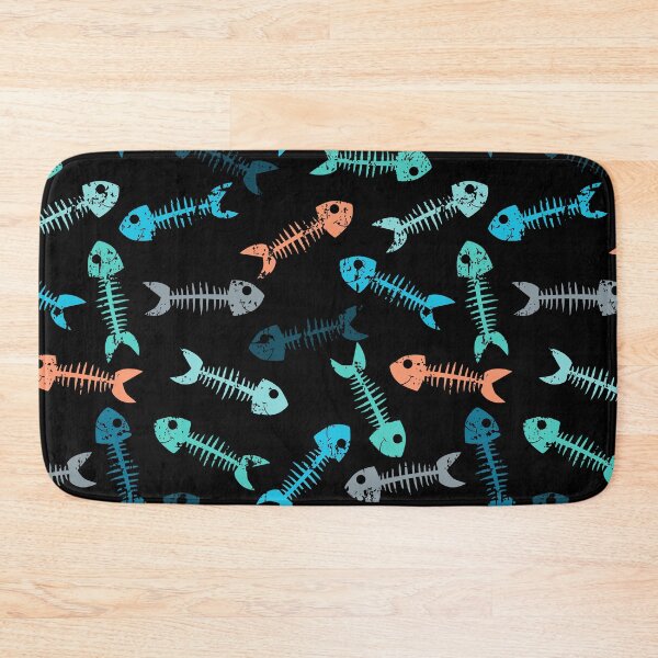 Item preview, Colorful Fish Bone On Black  designed and sold by MignonBeauty.