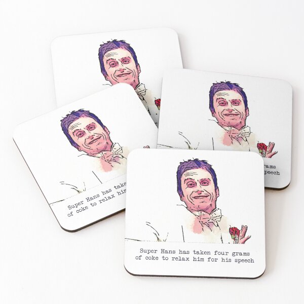 Item preview, Super Hans has taken four grams of coke to relax him for his speech - Peep Show quote designed and sold by Bobby Shaftoe.