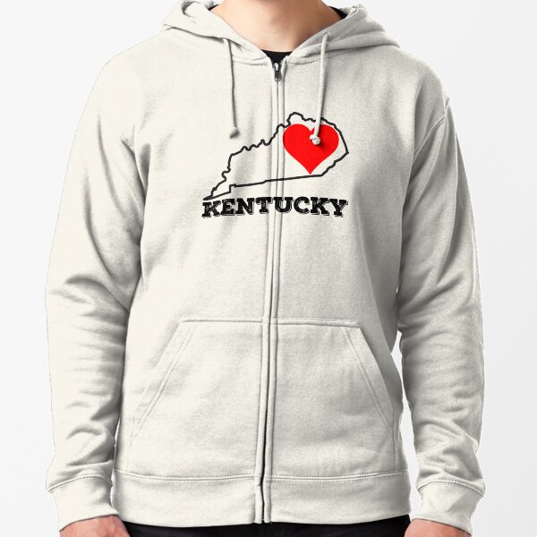 I love KY Hoodie Love Kentucky Map Hooded Pullover 1715C 