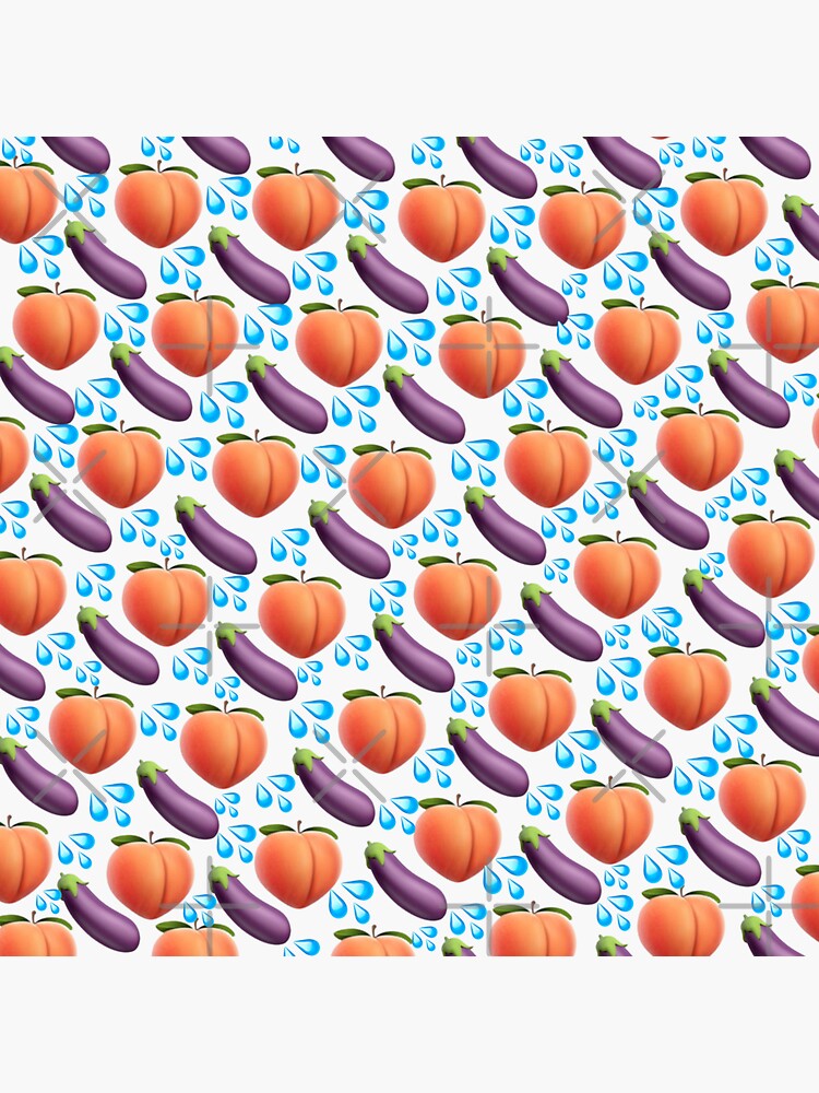 Eggplant Peaches Pattern Wallpaper Stock Illustration 1912259947