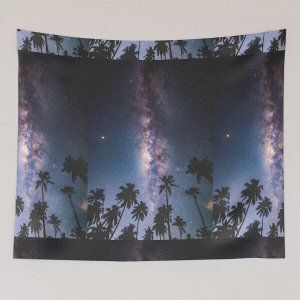 Item preview, Purple Tropical Palm Tree Star Galaxy  designed and sold by newburyboutique.